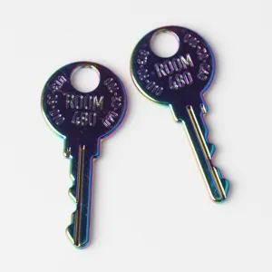 Legierung schillernde Schlüssel Anhänger, bunte DIY handgemachte Schmuck Zubehör.