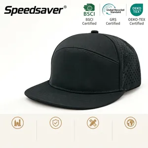 Quick Dry Baseball Cap Polyester Waterproof Outdoor Sports Hat Laser Cut Breathable Flat Brim Hat For Men Women Adjustable Sun Cap Casual Streetwear