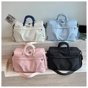 Large capacity travel duffel bag, casual shoulder tote handbag for women daily and travel.