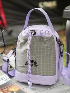 Borsa a Tracolla in Nylon Impermeabile Con Coulisse Borsa da Escursionismo All'aperto Zaino Piccolo Multifunzionale Portatile