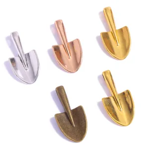 DIY jewelry accessories multi-color shovel pendant alloy charms for handmade necklace 95