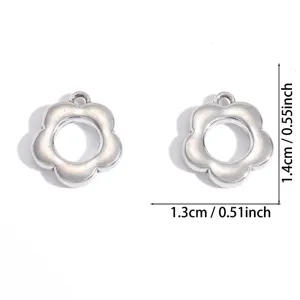 DIY alloy retro flower charms pendants jewelry making accessories size 1.3x1.4cm wholesale