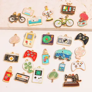 Vintage Legierung Emaille Charms Anhänger Set für DIY Retro Schmuck Basteln Zubehör