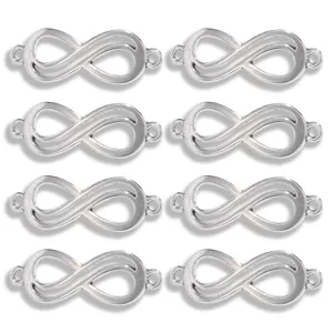 Vintage Oneindigheidssymbool Dubbel Gat Connector Hangers Antiek Zilveren Legering Charms Voor DIY Ketting Armband Sieraden Maken