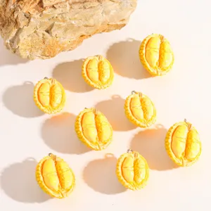 Mini 3D simulation durian resin charms pendants DIY handmade jewelry accessories necklace keychain.
