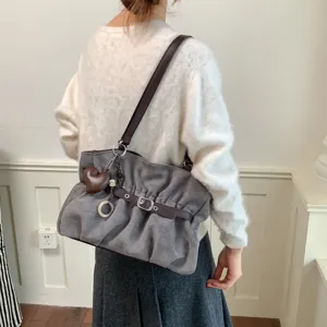 Borsa a tracolla casual di grande capacità da donna elegante con ciondolo a cuore