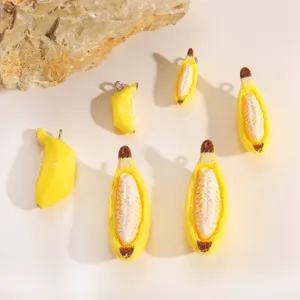 Süße Harz Banane Anhänger DIY Schmuck Zubehör Schlüsselanhänger Basteln Dekoration