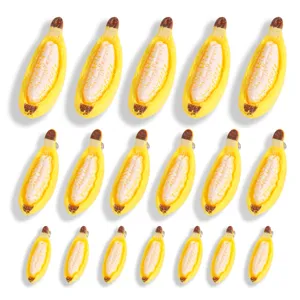 Realistische 3D Banane Harz Anhänger DIY Schmuck Zubehör Für Schlüsselanhänger Halsketten Simulation Frucht Anhänger Schmuckherstellung