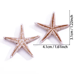 Colgantes de estrella de mar acrílicos accesorios DIY joyería dijes pintados art 2pcs