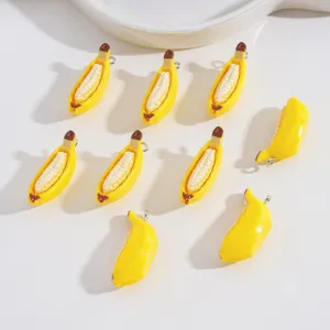 Süße Harz Banane Anhänger für DIY Schmuck Herstellung Halskette Schlüsselanhänger