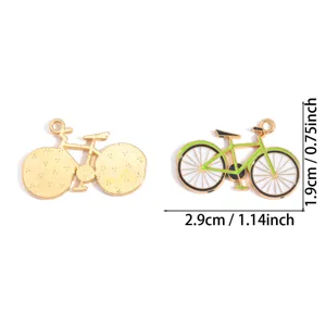 DIY Legierung Fahrrad Anhänger Emailliert Vintage Schmuck Zubehör für Halskette Schlüsselbund