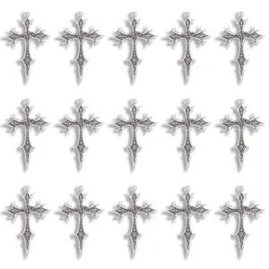 Gotisch Kruis Hanger Vintage Zinklegering Dolk Charm Voor DIY Ketting Sleutelhanger Sieraden Maken Accessoires Mannen Vrouwen Sieraden