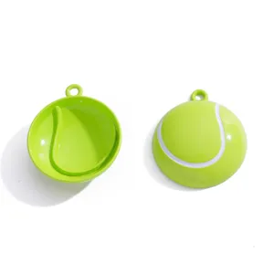 Grüner Tennisball Anhänger DIY Schmuck Accessoire Schlüsselanhänger Halskette Dekoration 1Stk