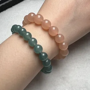 Round beaded gemstone bracelets dual color wrist wear style fashion jewelry accessory