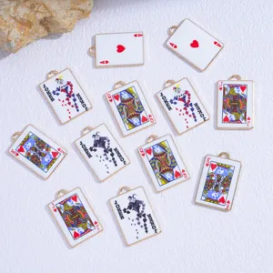 Lega carta da poker smalto ciondoli fai da te gioielli ciondoli collana portachiavi accessori