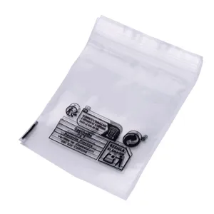 Clear PE ziplock bag 7x10cm thick transparent packaging bag with recycling labels for retail