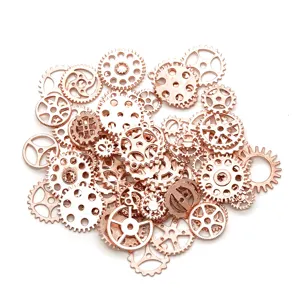 Steampunk Zahnrad Anhänger Legierung gemischt DIY Schmuck Zubehör Harz Detailansicht