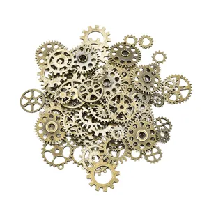 Steampunk Metall Zahnräder Mischung für DIY Basteln Schmuckherstellung Kunst Zubehör