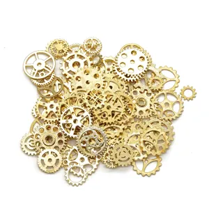 Steampunk Metall Zahnrad Anhänger Mix, Gold Legierung DIY Schmuck Zubehör Epoxidharz Handwerk.