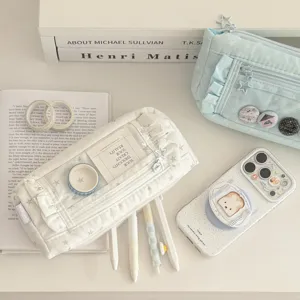Ins Korean style star pencil pouch cute stationery bag desktop storage pouch for student