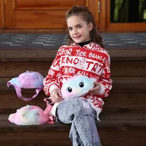 Süße Plüsch Einhorn Brusttasche und Gürteltasche für Kinder, flauschige Umhängetasche.