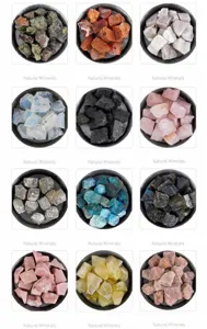 Collezione di 12 cristalli minerali naturali grezzi per decorazione aromaterapia