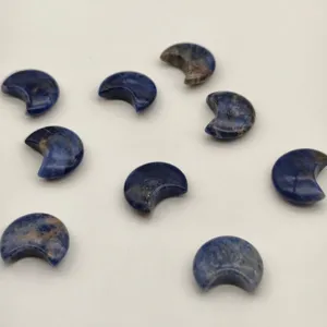 Pietre di sodalite naturale blu a forma di mezzaluna per la creazione di gioielli