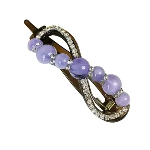 Molla per capelli coreana strass perla cravatta-tintura cifra otto elegante donna
