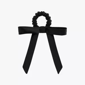 Elegant Satin Bow Hair Tie With Long Ribbon For Women Korean Style Solid Color Soft Hair Scrunchies Accessories