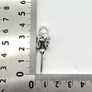 Retro zinc alloy bird skull pendant DIY gothic necklace accessory for men cross border