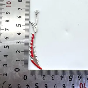 DIY Legierung Schwert Anhänger mit rotem Emaille-Tropfen für Ohrringe Schmuckherstellung.
