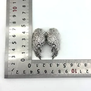 Alloy antique silver 3D angel wings pendant for DIY handmade necklaces and keychains accessory