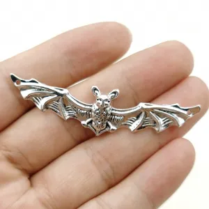 Pendentif chauve-souris argent ancien connecteur de bijoux bricolage alliage vue détaillée