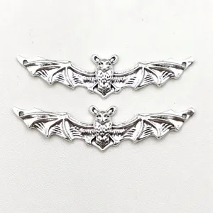 Charms Chauve-Souris Argenté Vintage Connecteurs pour Bijoux Halloween Gothique DIY