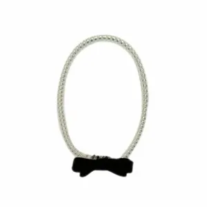Pratico elastico per capelli a filo di telefono versatile con fiocco nero donna.