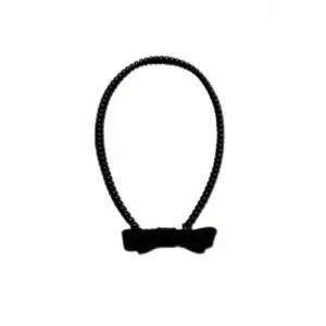 Fascia per capelli filo telefono fiocco nero accessorio elegante coda cavallo donna