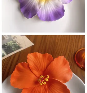Artificial hibiscus flower hair clip accessory simulation floral DIY craft headwear decoration