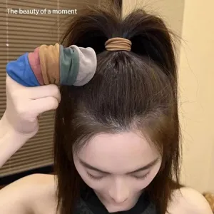 Chouchou large sans couture pour femmes, élastiques souples pour coiffure de queue de cheval.