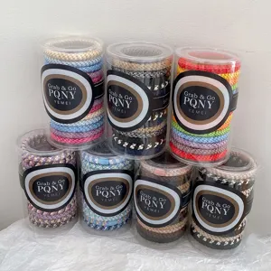 Woven High Elastic Hair Ties Thickened Rubber Hair Ropes Ponytail Holder Fashion Hair Accessories For Women