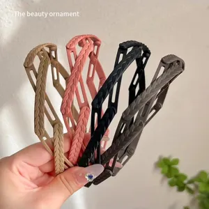 Cerchietto Pieghevole Retrattile In Plastica Resina Trama Intrecciata Fascia Capelli Portatile Viaggio Lavaggio Viso Denti Antiscivolo Accessori Capelli Donna