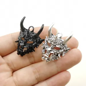 Pendentif masque demon hannya en metal pour fabrication de bijoux diy accessoires gothique