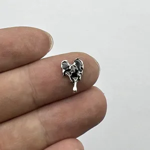 Retro Halloween nail art charms alloy dripping oil gothic heart diy manicure accessories