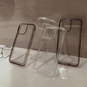 Custodie trasparenti in acrilico per iPhone con scanalature per resina fai-da-te