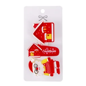 Kinder Weihnachten Haarspange Set Weihnachtsmann Elch Feiertag Party Haarschmuck Plastik Cartoon Schmuck Geschenk Für Kinder