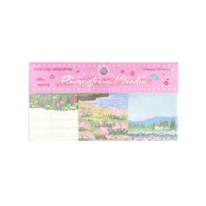 NOTE FOR bloc-notes adhésifs paysages floraux, 3 designs pour votre beau journal.