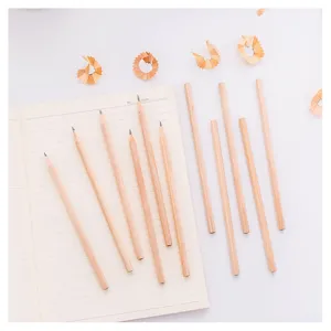 Natural wood HB pencils set for school students and office writing, eco-friendly stationery.