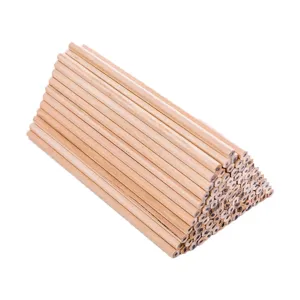 Natural wood pencils set, eco-friendly HB lead pencils for school students office writing.
