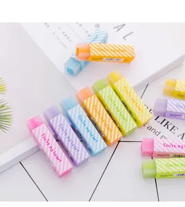 Aihao kreativer 2B langer Streifen Herz Buntstift Radiergummi für Schule Malerei Schreiben