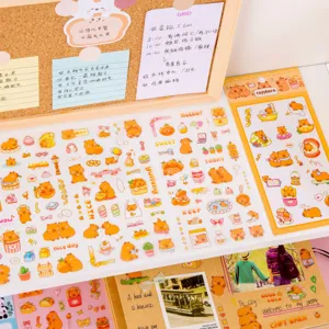 Cute cartoon waterproof decorative stickers for student DIY journaling and crafts