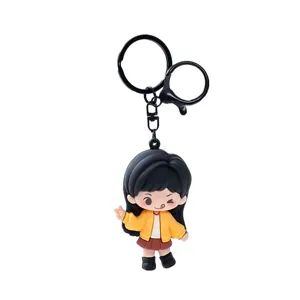 Leuke cartoon meisje sleutelhanger tas charm PVC anime pop hanger voor dagelijks.
